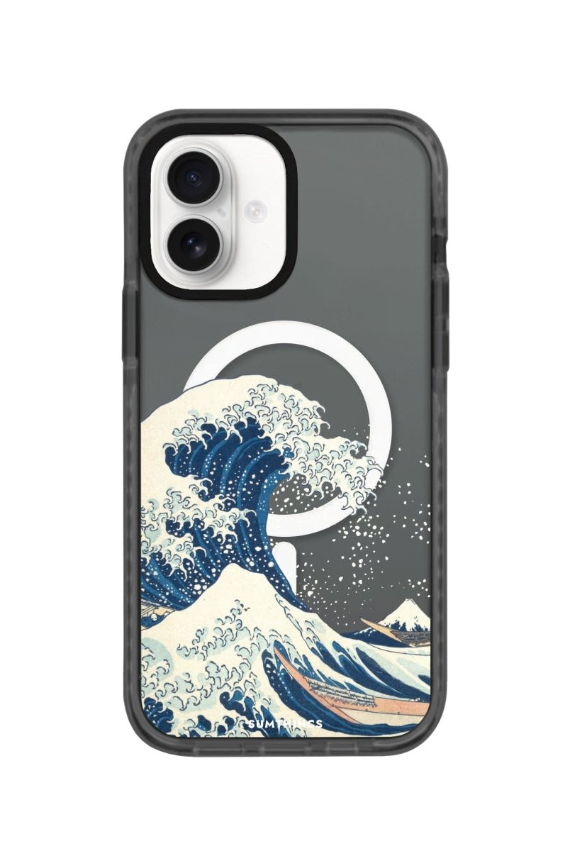 iPhone 16 Waves Magsafe Procase Şeffaf Telefon Kılıfı Antrasit - SUMTHINCS