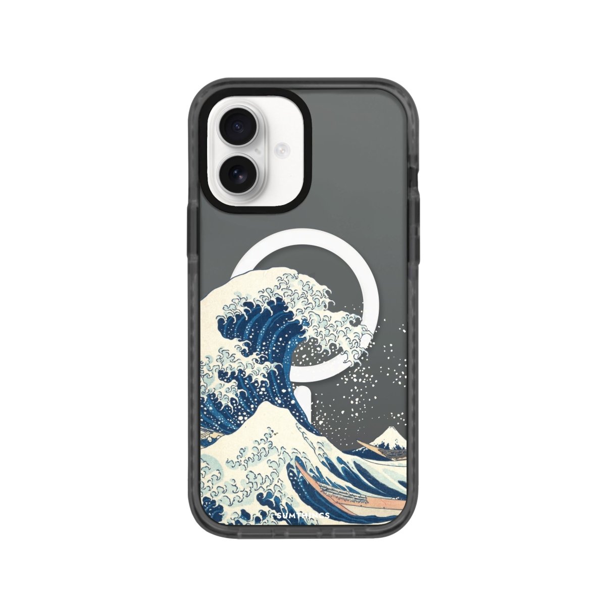 iPhone 16 Waves Magsafe Procase Şeffaf Telefon Kılıfı Antrasit - SUMTHINCS