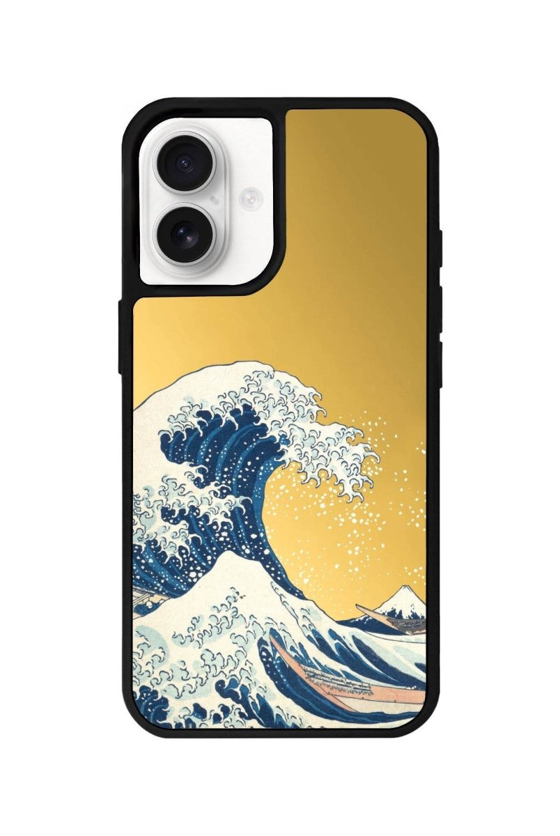 iPhone 16 Waves Mirror Aynalı Telefon Kılıfı Altın - SUMTHINCS
