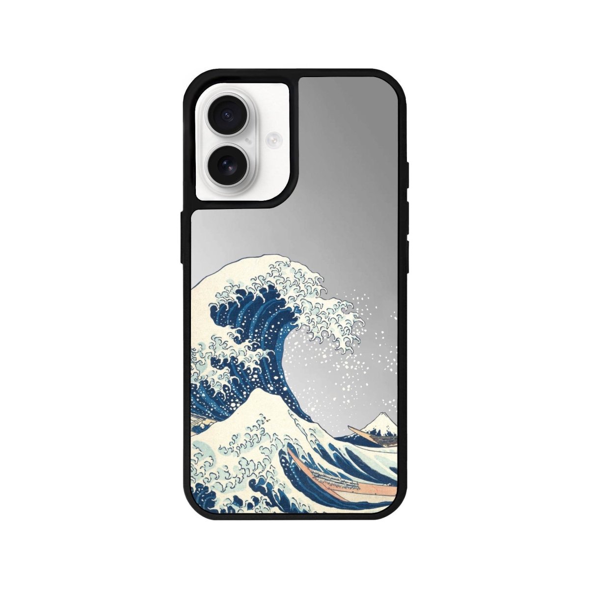 iPhone 16 Waves Mirror Aynalı Telefon Kılıfı Gümüş - SUMTHINCS