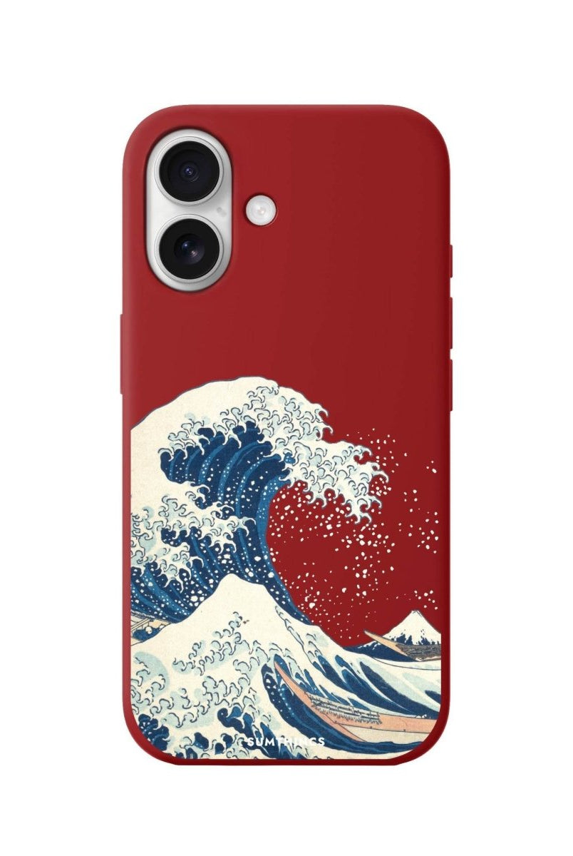iPhone 16 Waves Premium Telefon Kılıfı Kırmızı - SUMTHINCS