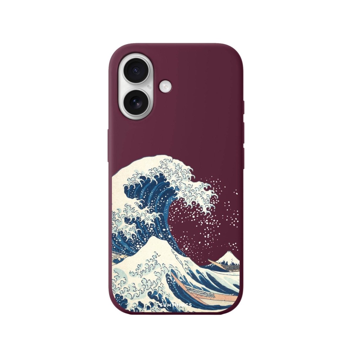 iPhone 16 Waves Premium Telefon Kılıfı Bordo - SUMTHINCS