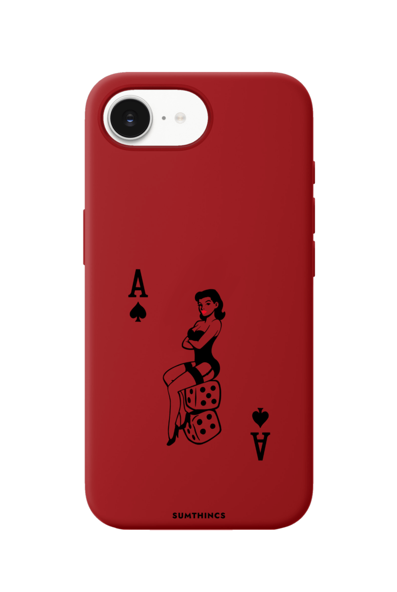 iPhone 16E Ace Queen Premium Telefon Kılıfı Kırmızı - SUMTHINCS