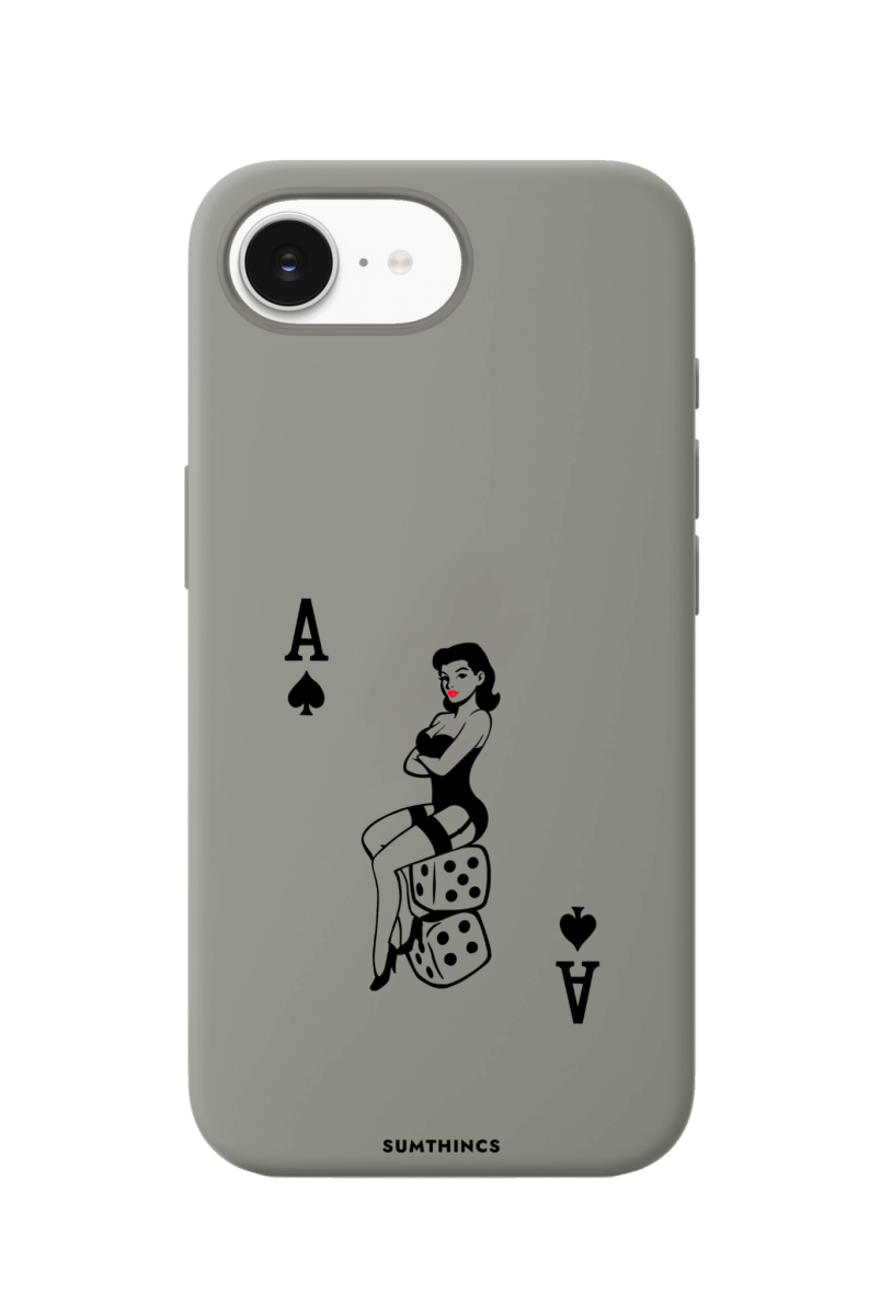 iPhone 16E Ace Queen Premium Telefon Kılıfı Gri - SUMTHINCS