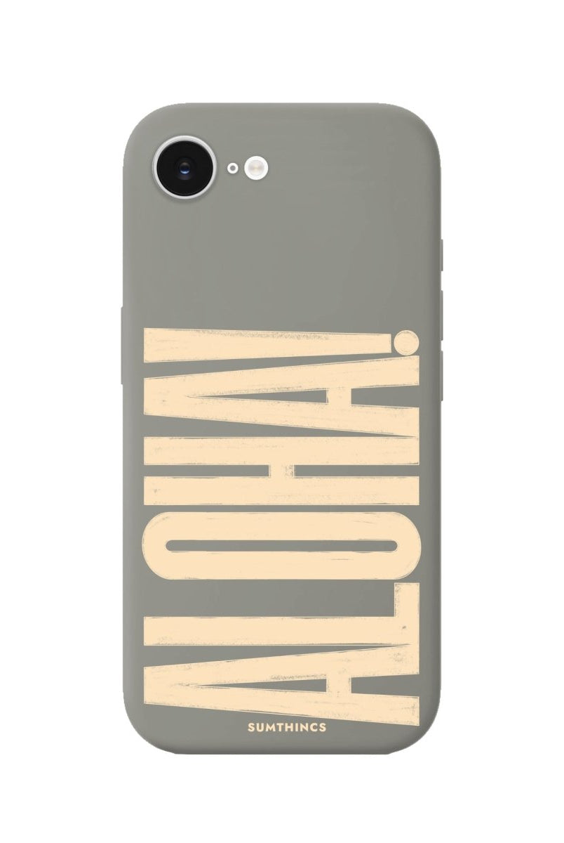 iPhone 16E Aloha Premium Telefon Kılıfı Gri - SUMTHINCS