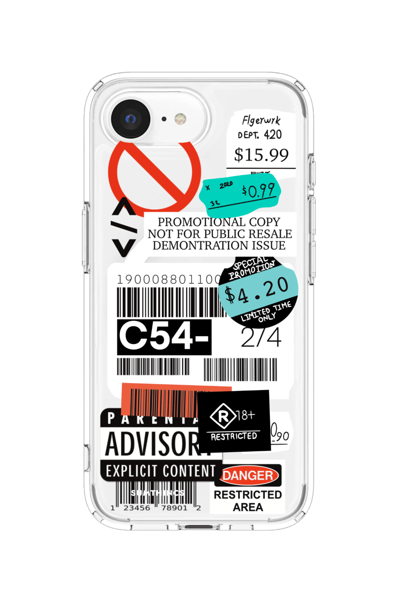 iPhone 16E Barcode C54 Clear Magsafe Şeffaf Telefon Kılıfı - SUMTHINCS