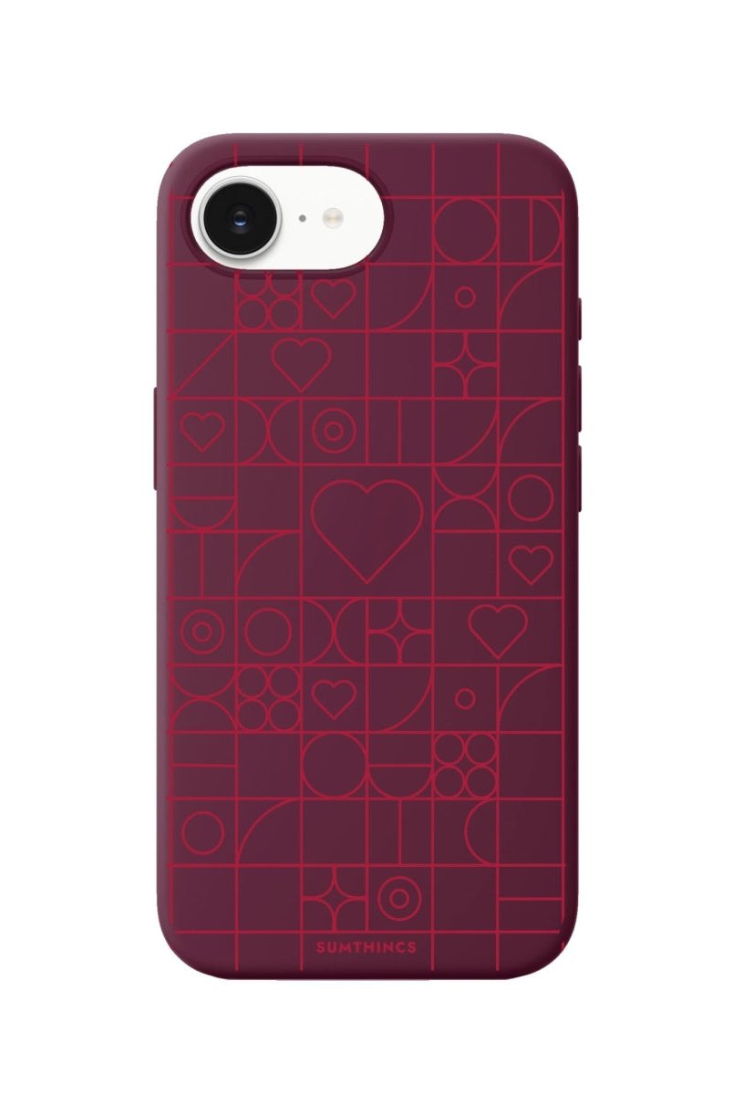 iPhone 16E Connect Premium Telefon Kılıfı Bordo - Sumthincs
