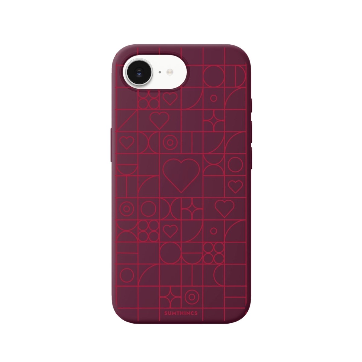 iPhone 16E Connect Premium Telefon Kılıfı Bordo - Sumthincs