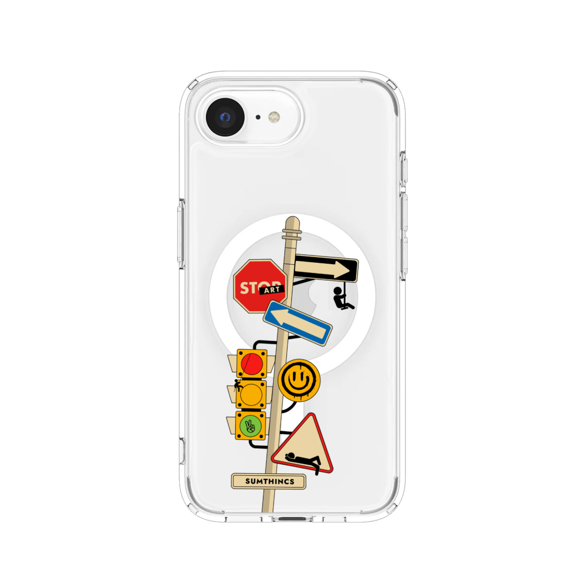 iPhone 16E Crossroad Clear Magsafe Şeffaf Telefon Kılıfı - SUMTHINCS