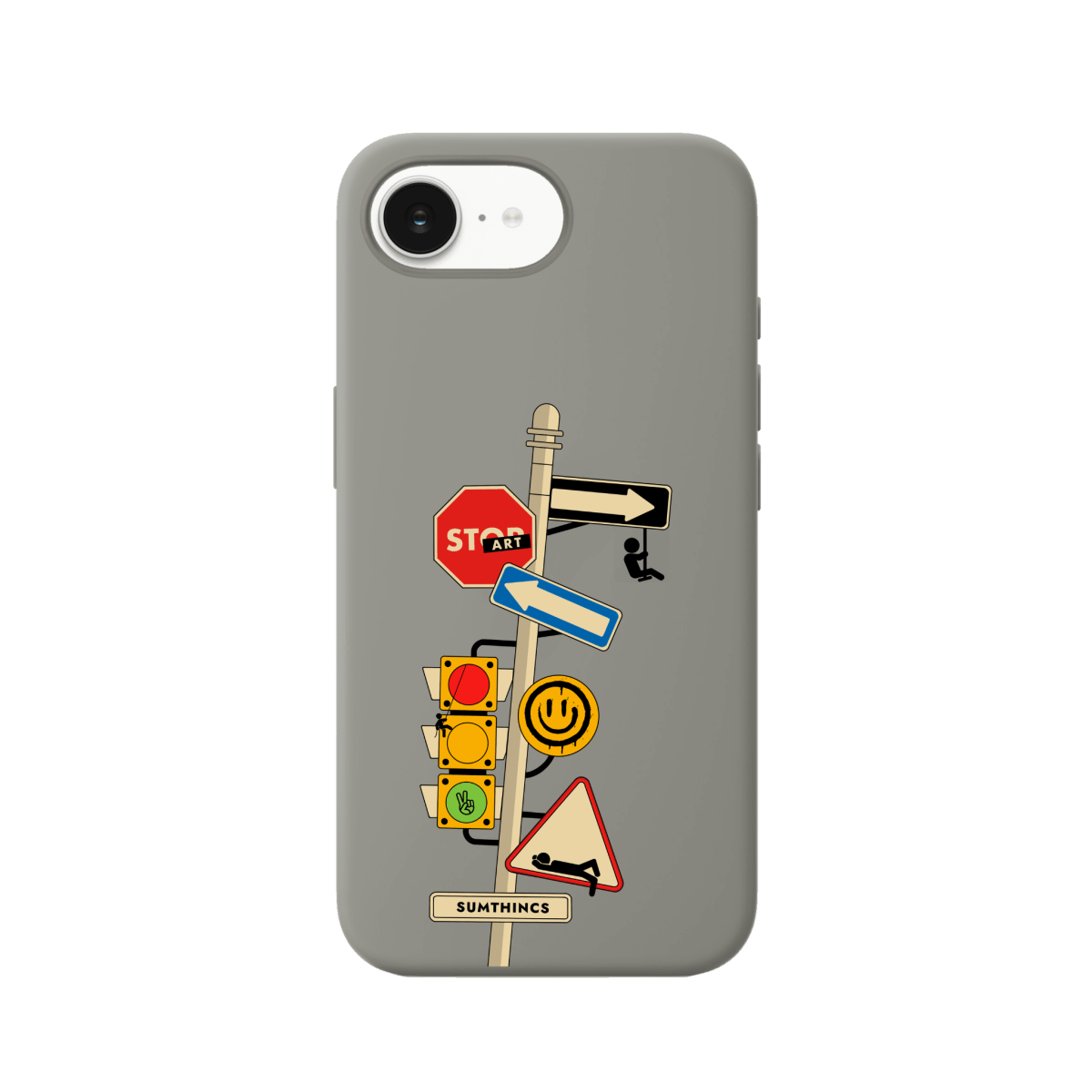 iPhone 16E Crossroad Premium Telefon Kılıfı Gri - SUMTHINCS