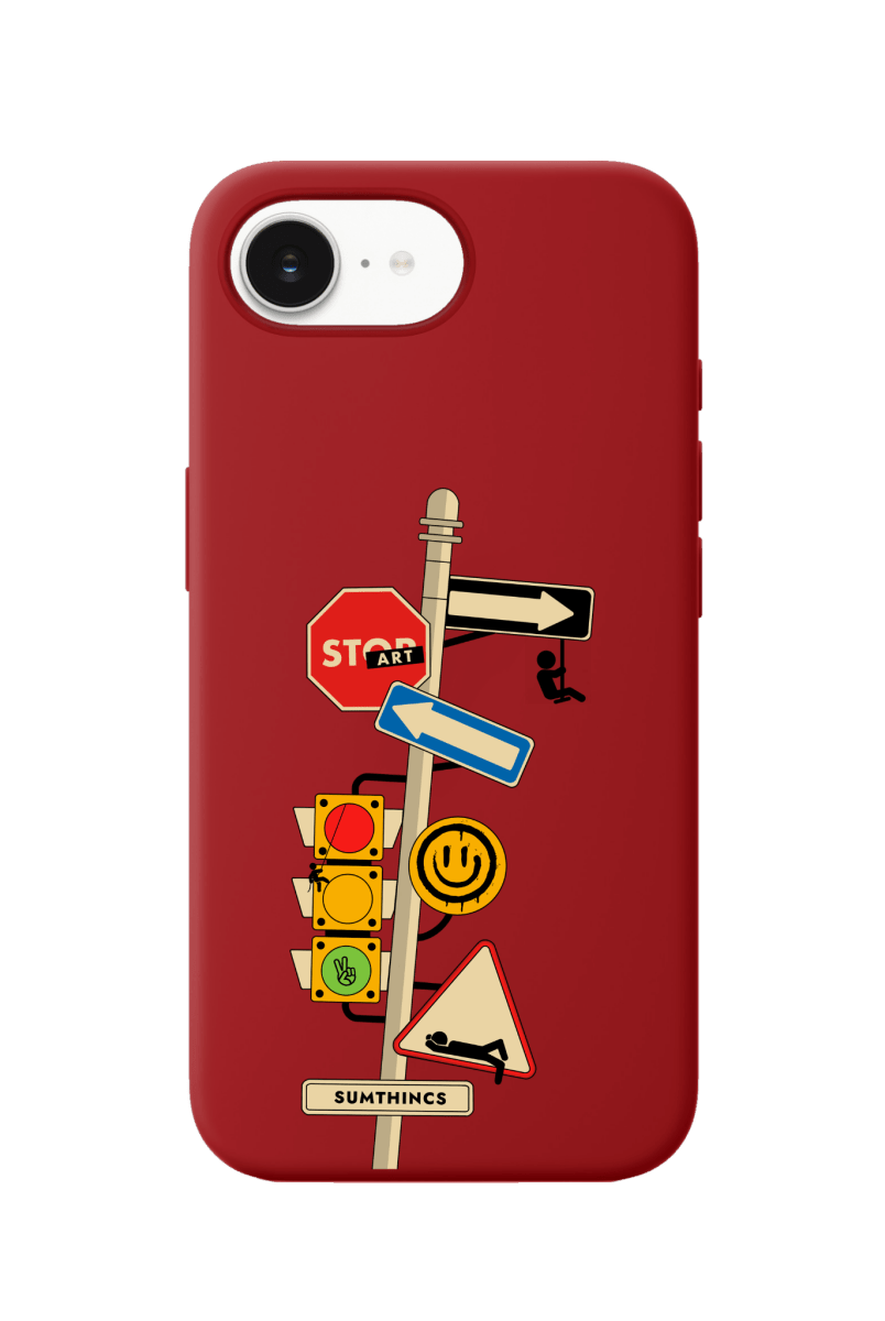 iPhone 16E Crossroad Premium Telefon Kılıfı Kırmızı - SUMTHINCS