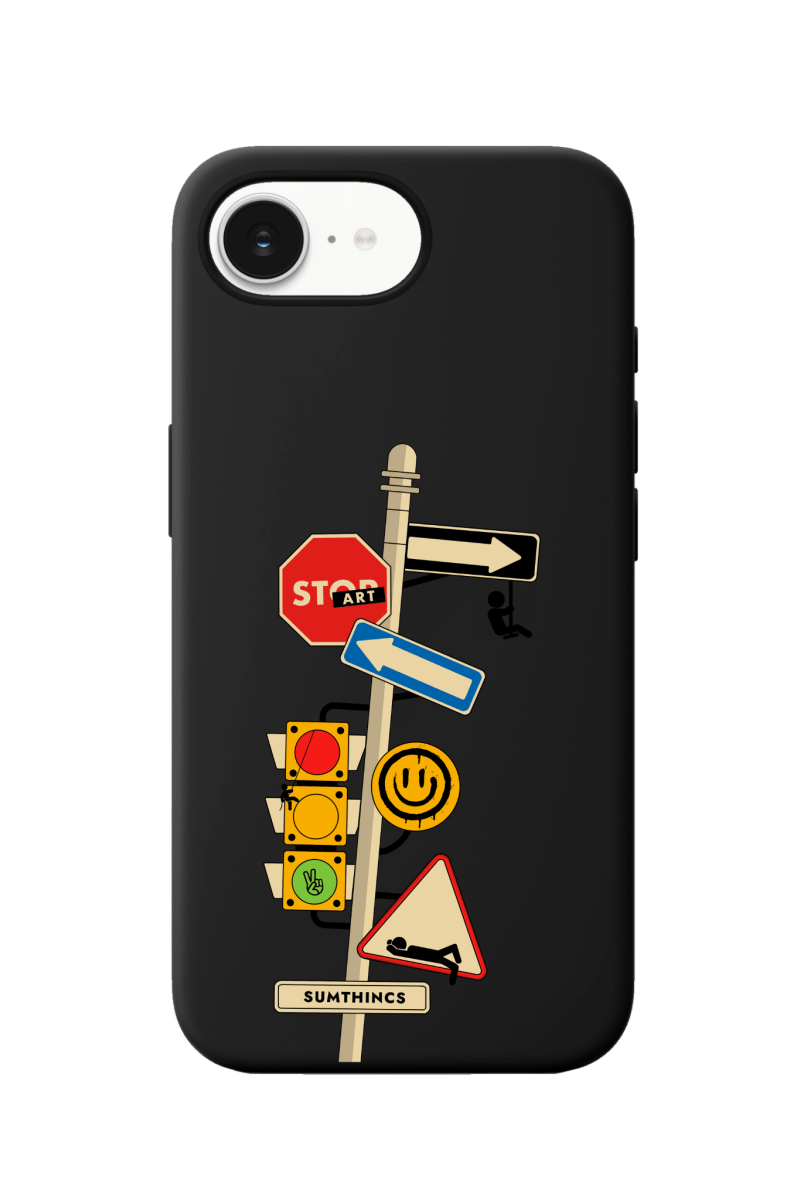 iPhone 16E Crossroad Premium Telefon Kılıfı Siyah - SUMTHINCS