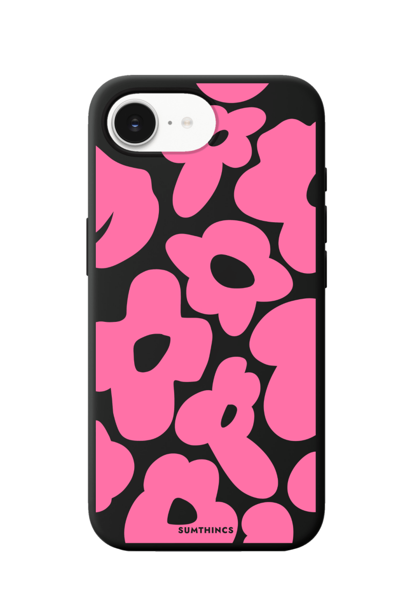 iPhone 16E Daisy Pop Premium Telefon Kılıfı Siyah - SUMTHINCS