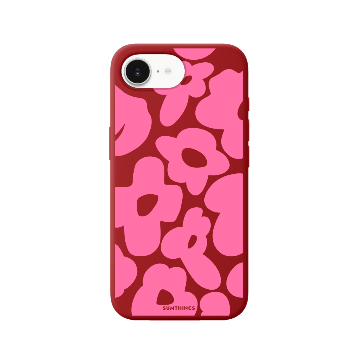 iPhone 16E Daisy Pop Premium Telefon Kılıfı Kırmızı - SUMTHINCS