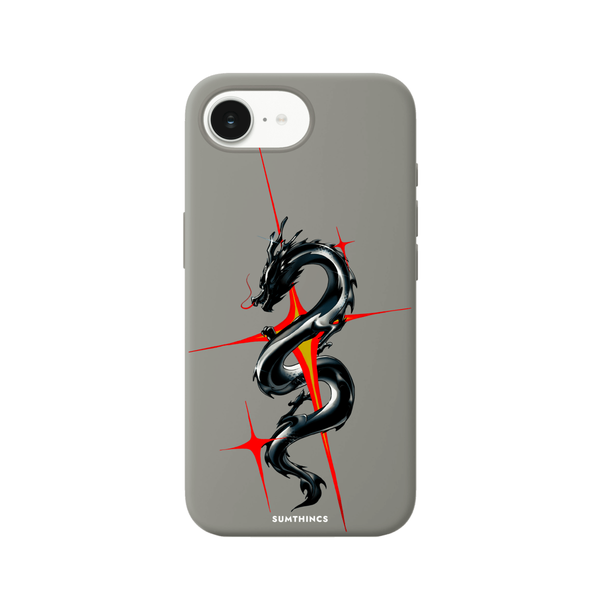 iPhone 16E Dragonflare Premium Telefon Kılıfı Gri - SUMTHINCS