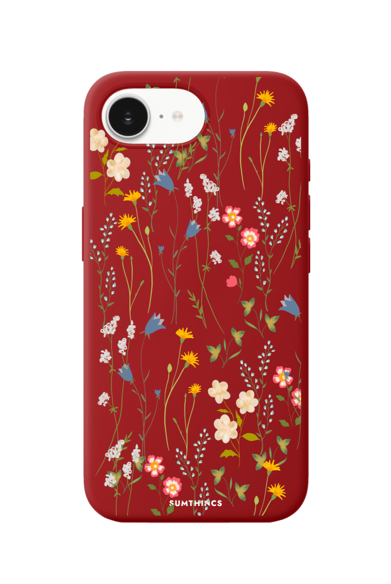 iPhone 16E Eternal Garden Premium Telefon Kılıfı Kırmızı - SUMTHINCS