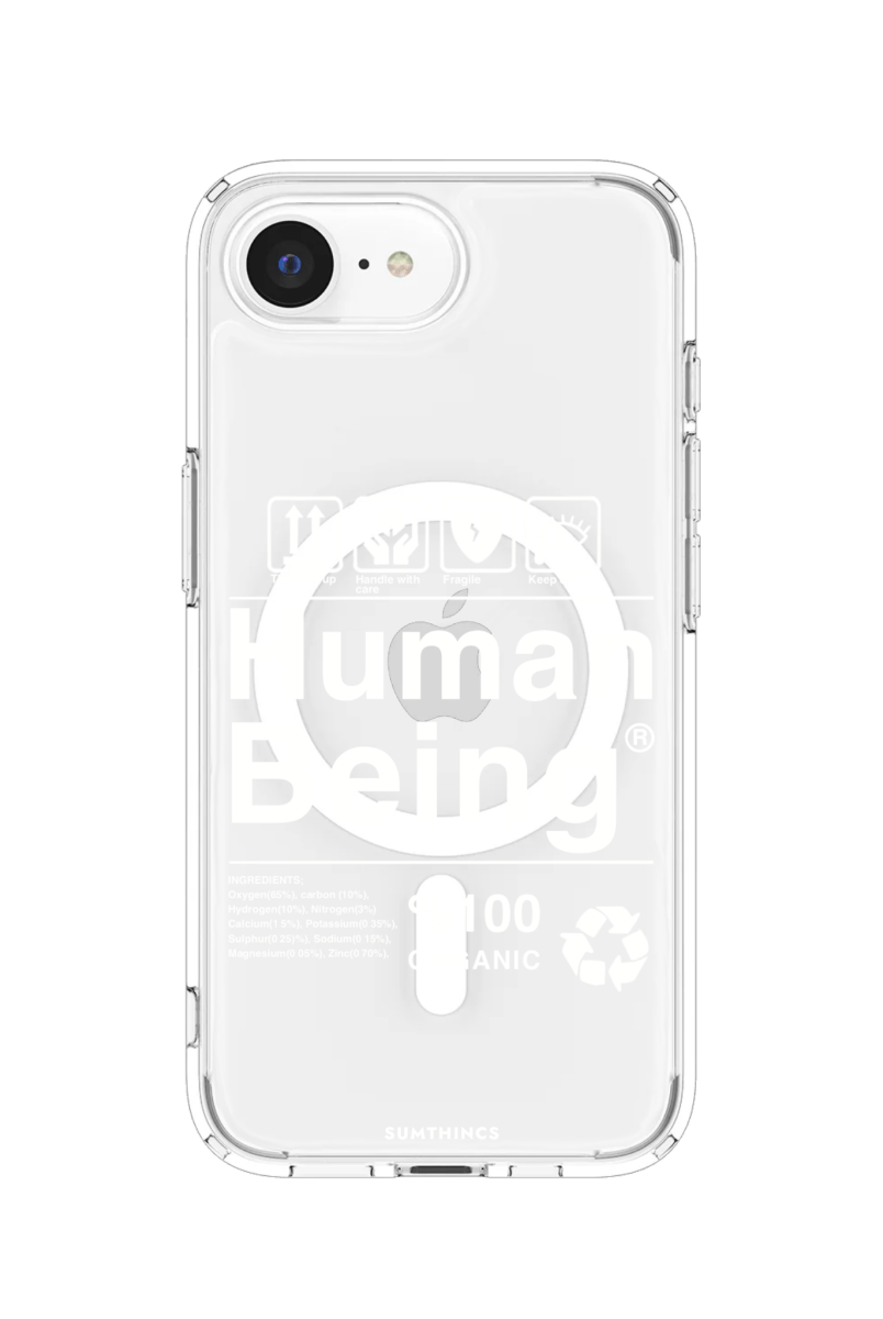 iPhone 16E Human Being Clear Magsafe Şeffaf Telefon Kılıfı - SUMTHINCS