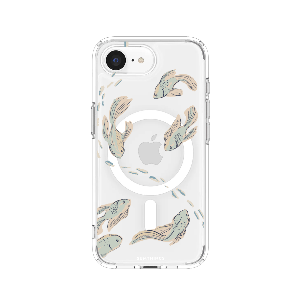 iPhone 16E Koi Fish Clear Magsafe Şeffaf Telefon Kılıfı - SUMTHINCS