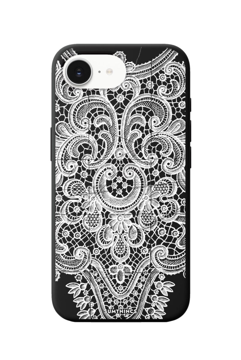 iPhone 16E Lacework Premium Telefon Kılıfı Siyah - SUMTHINCS