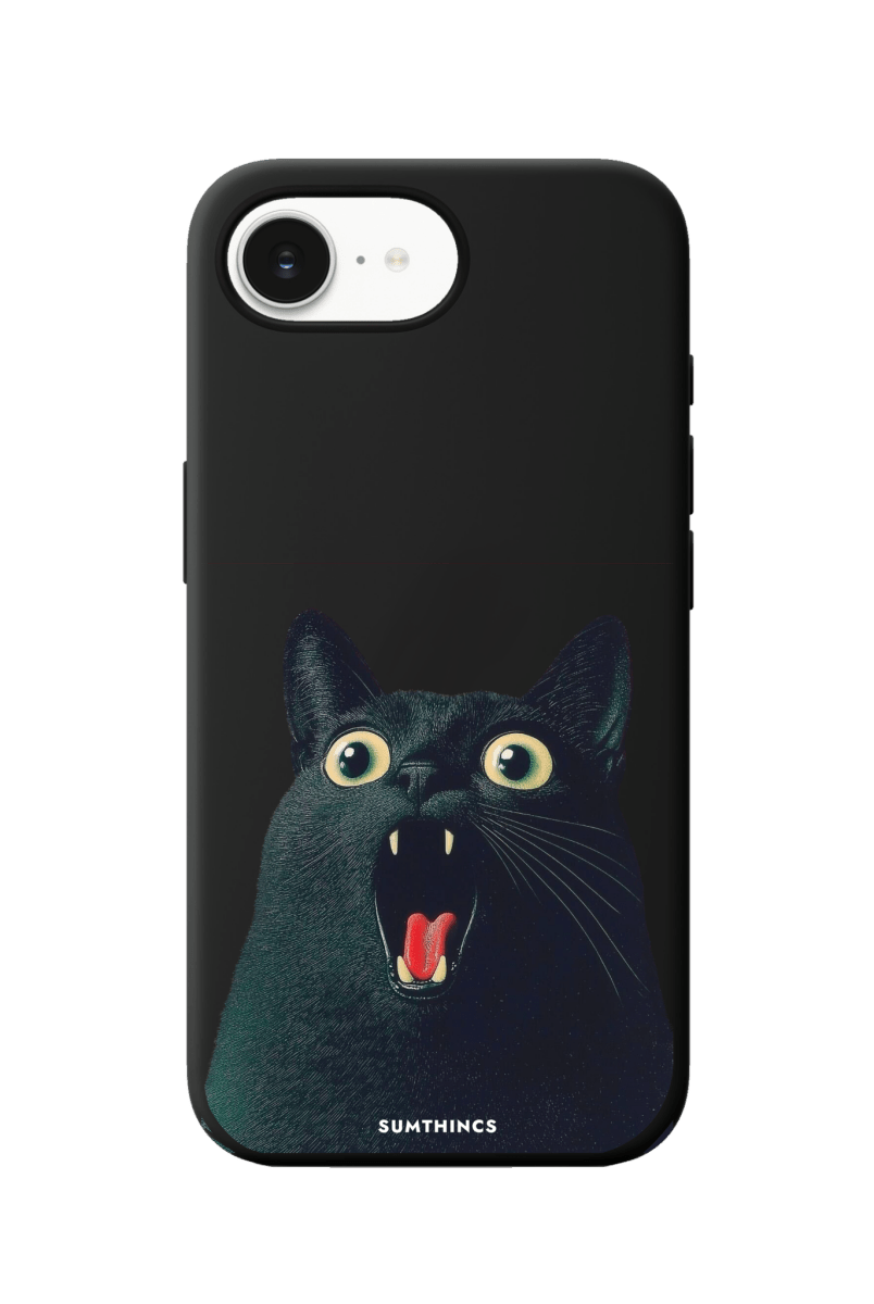 iPhone 16E Meoww Premium Telefon Kılıfı Siyah - SUMTHINCS