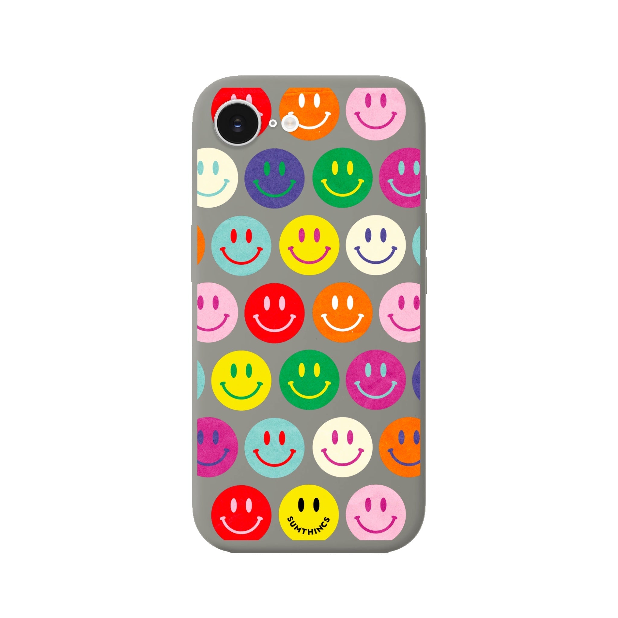 iPhone 16E Miles of Smiles Premium Telefon Kılıfı Gri - SUMTHINCS