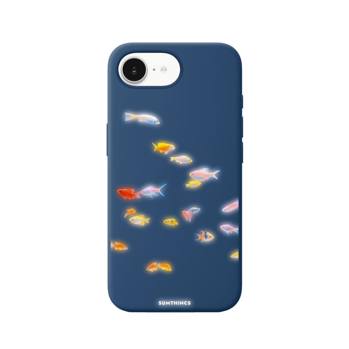 iPhone 16E Neon Fish Premium Telefon Kılıfı Pasifik Mavi - SUMTHINCS