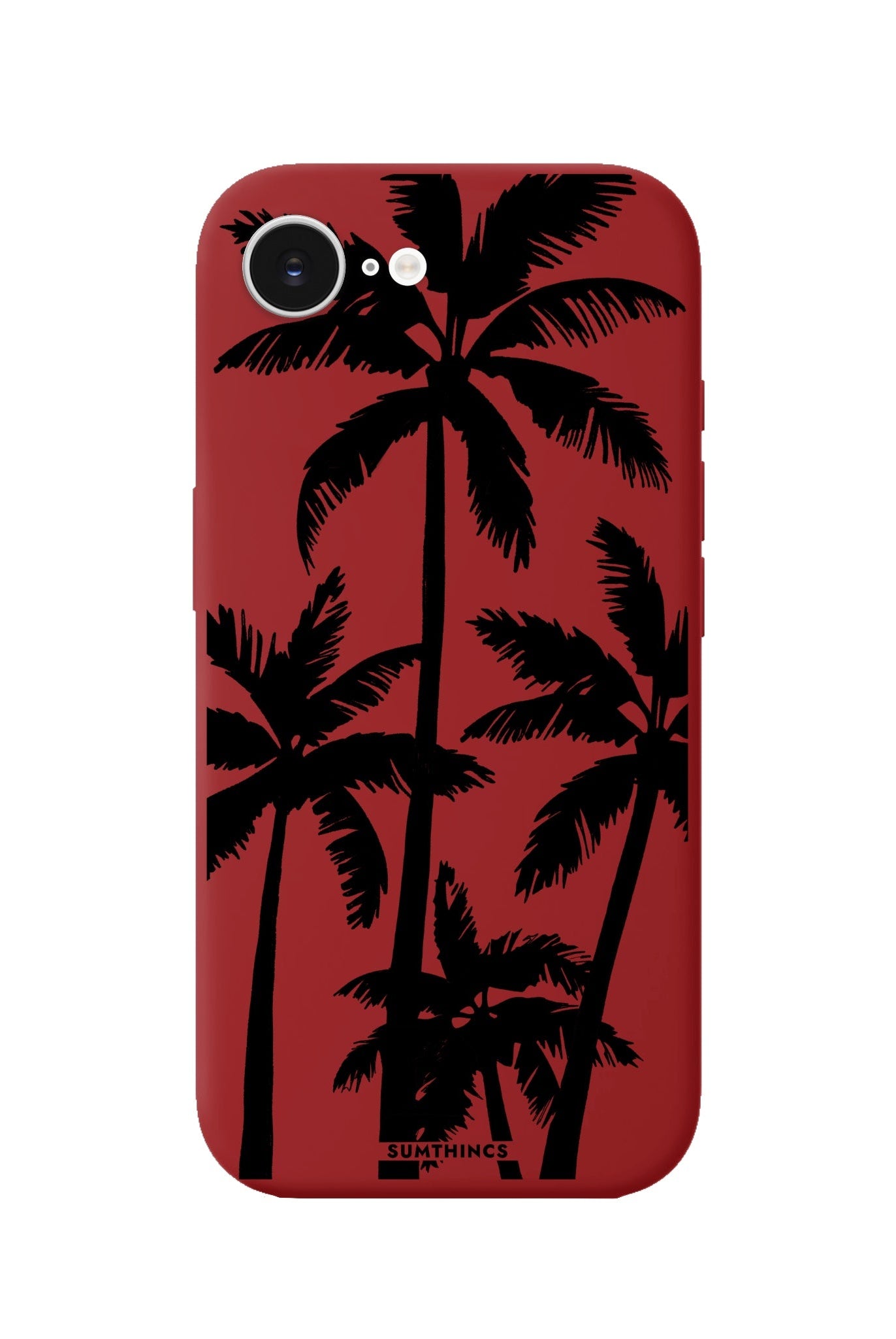 iPhone 16E Palm Trees Premium Telefon Kılıfı Kırmızı - SUMTHINCS