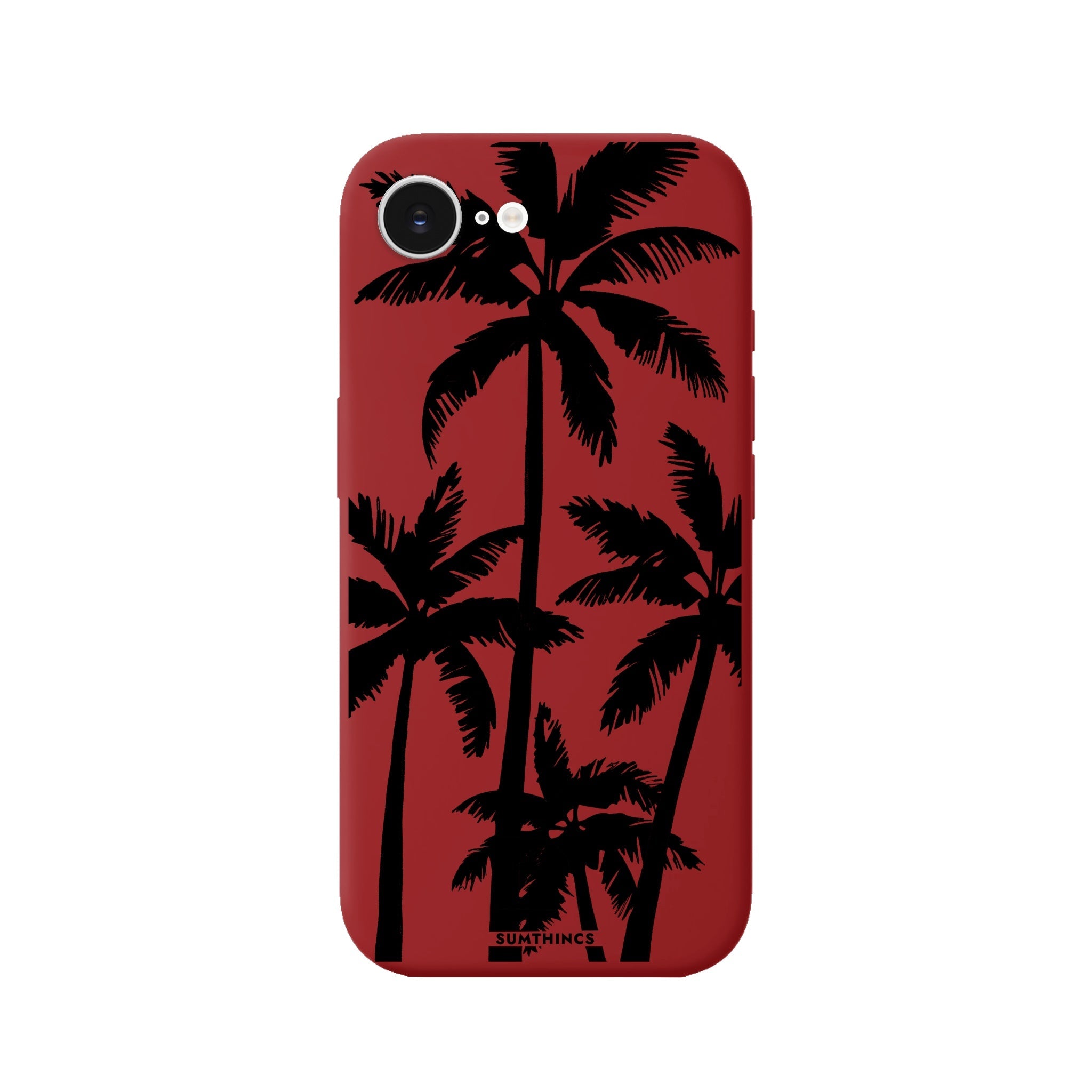 iPhone 16E Palm Trees Premium Telefon Kılıfı Kırmızı - SUMTHINCS