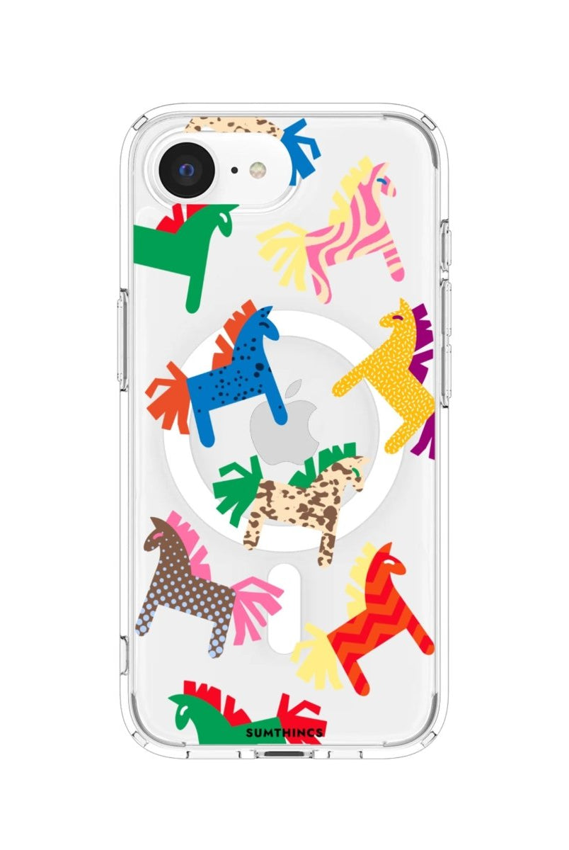 iPhone 16E Ponies Clear Magsafe Telefon Kılıfı - SUMTHINCS