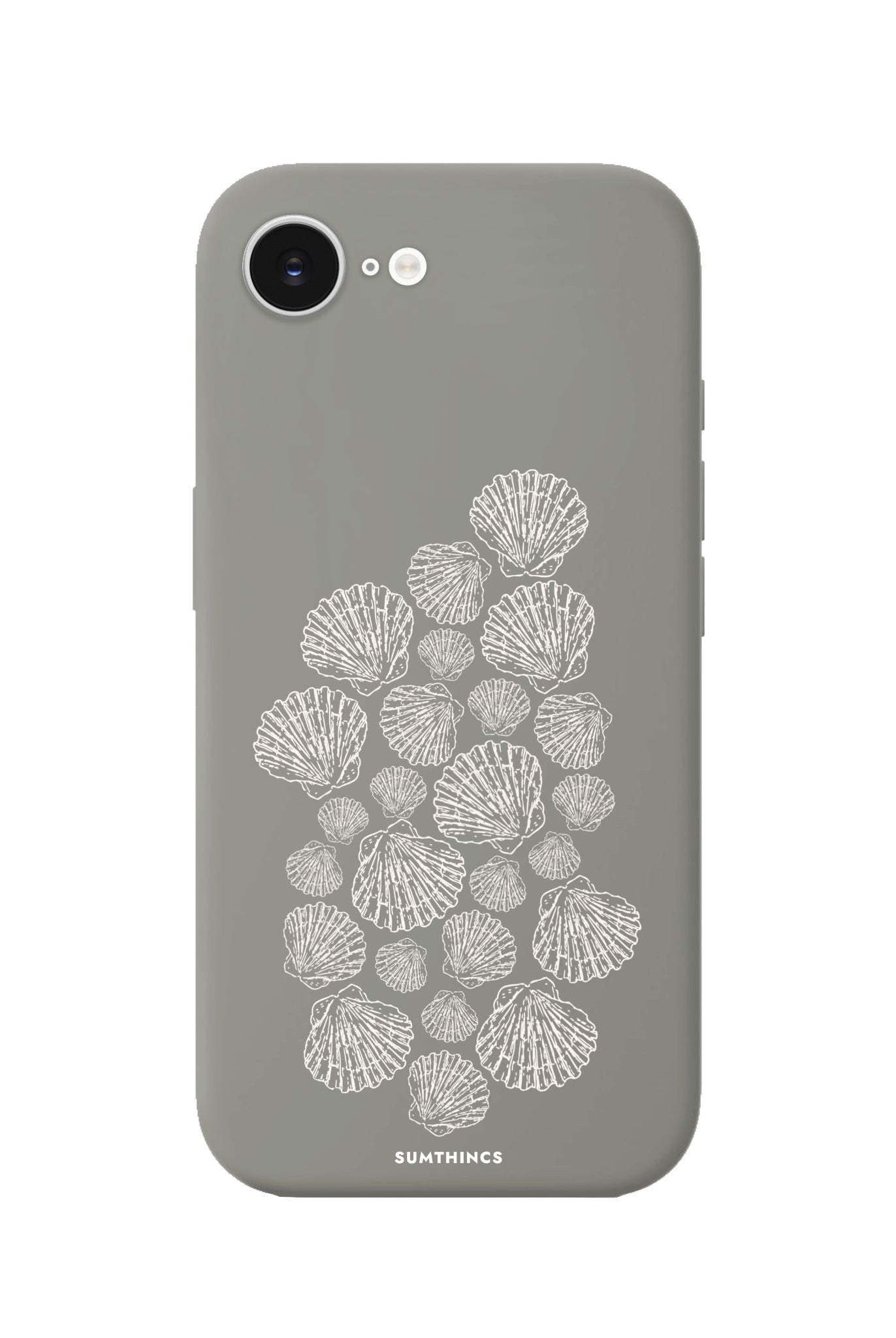 iPhone 16E Shell Print Premium Telefon Kılıfı Gri - SUMTHINCS