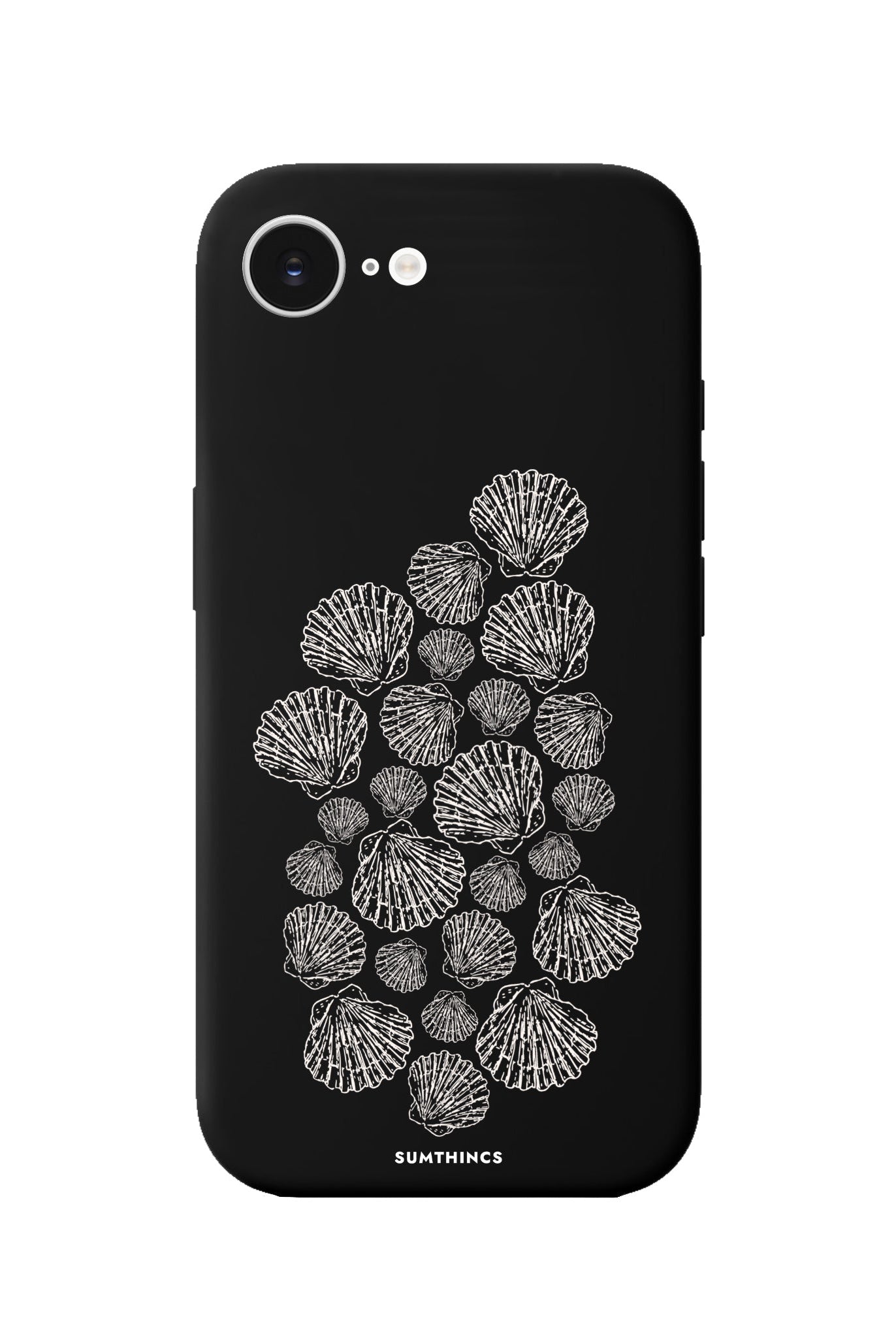 iPhone 16E Shell Print Premium Telefon Kılıfı Siyah - SUMTHINCS