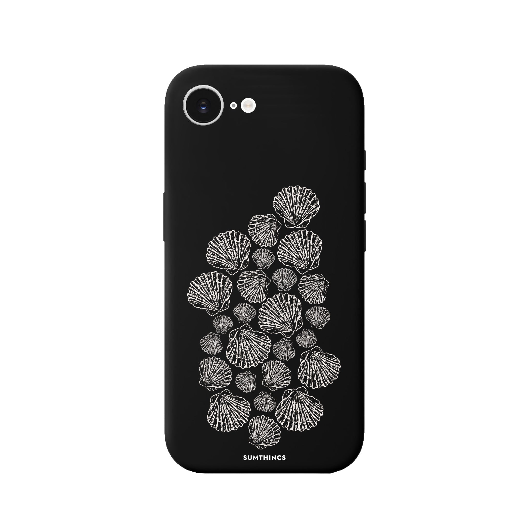 iPhone 16E Shell Print Premium Telefon Kılıfı Siyah - SUMTHINCS