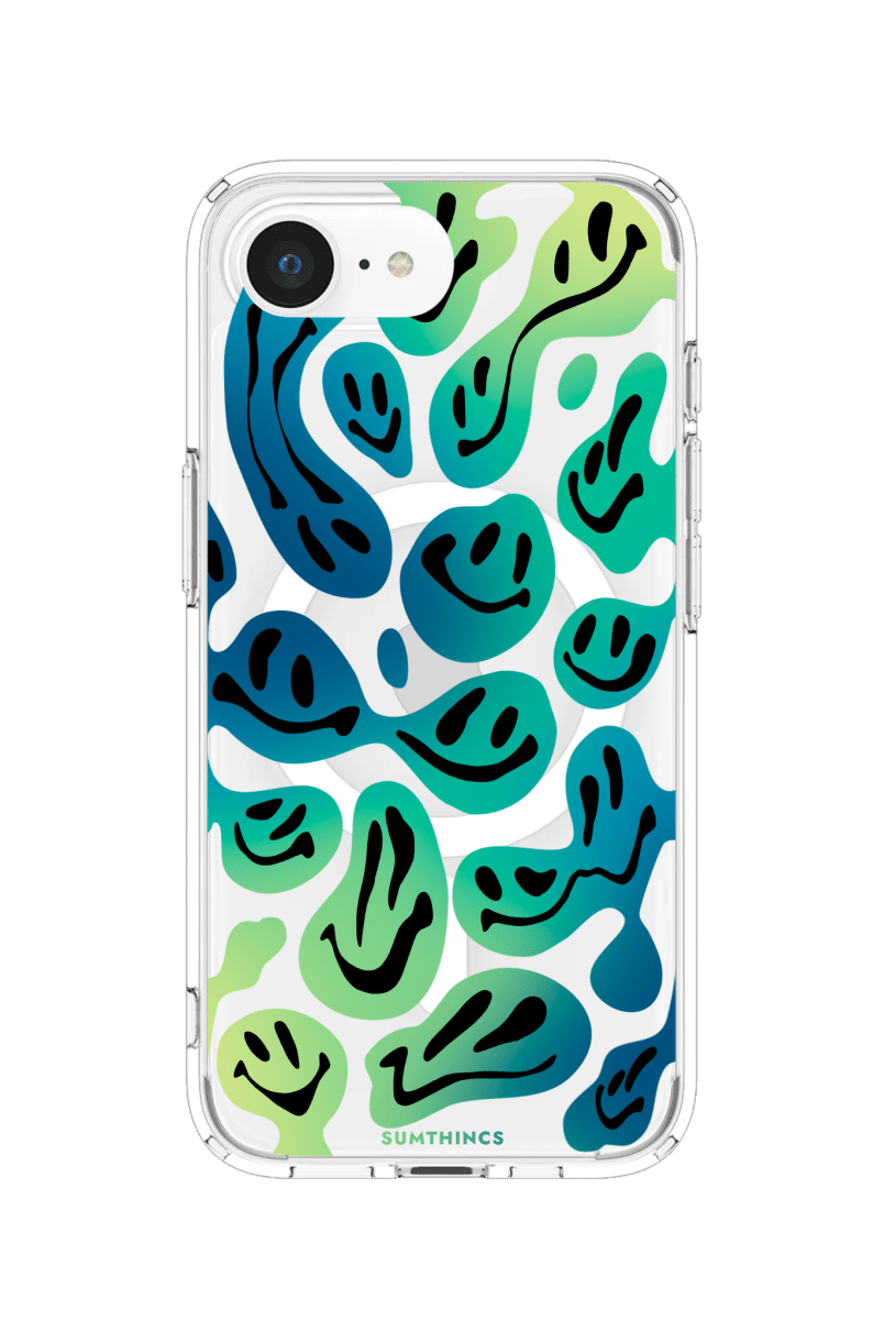 iPhone 16E Smiley Clear Magsafe Şeffaf Telefon Kılıfı - SUMTHINCS