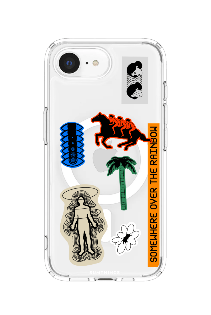 iPhone 16E Somewhere Clear Magsafe Şeffaf Telefon Kılıfı - SUMTHINCS