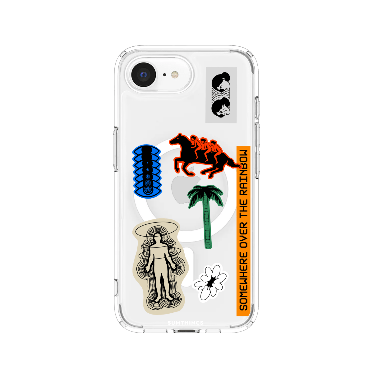 iPhone 16E Somewhere Clear Magsafe Şeffaf Telefon Kılıfı - SUMTHINCS