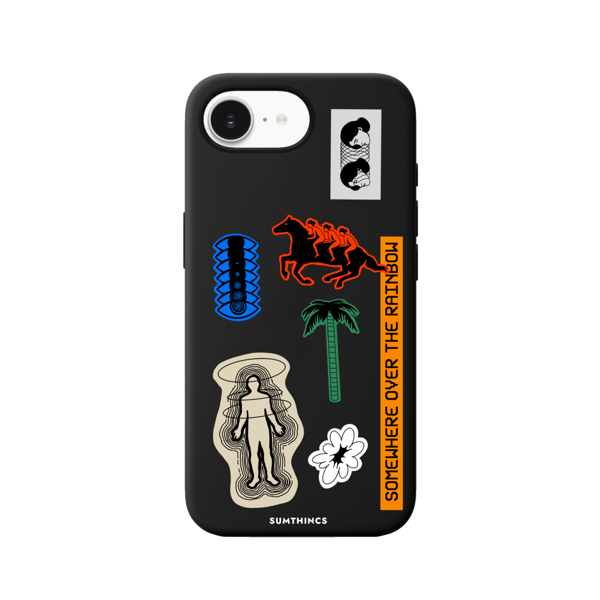 iPhone 16E Somewhere Premium Telefon Kılıfı Siyah - SUMTHINCS