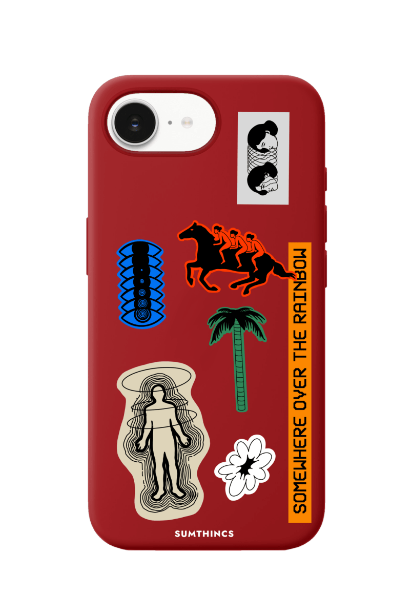 iPhone 16E Somewhere Premium Telefon Kılıfı Kırmızı - SUMTHINCS