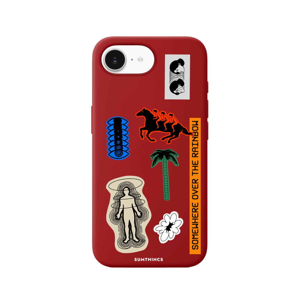 iPhone 16E Somewhere Premium Telefon Kılıfı Kırmızı - SUMTHINCS