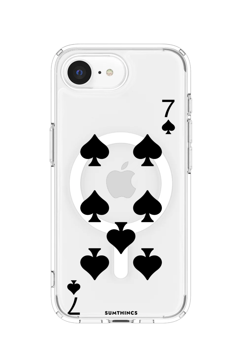 iPhone 16E Spade7 Clear Magsafe Şeffaf Telefon Kılıfı - SUMTHINCS