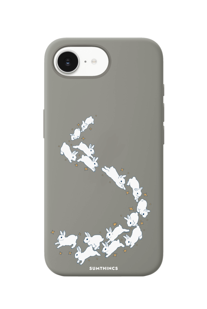 iPhone 16E Starry Bunnies Premium Telefon Kılıfı Gri - SUMTHINCS