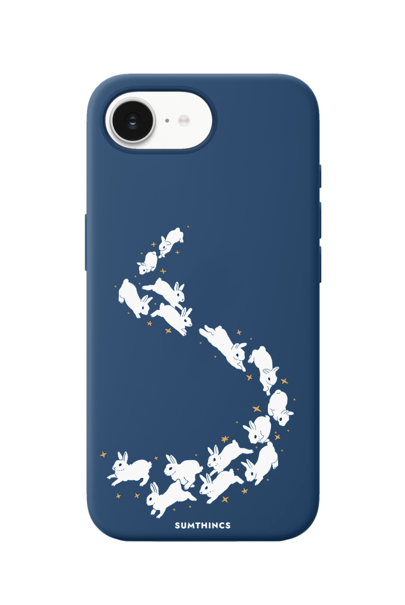iPhone 16E Starry Bunnies Premium Telefon Kılıfı Pasifik Mavi - SUMTHINCS