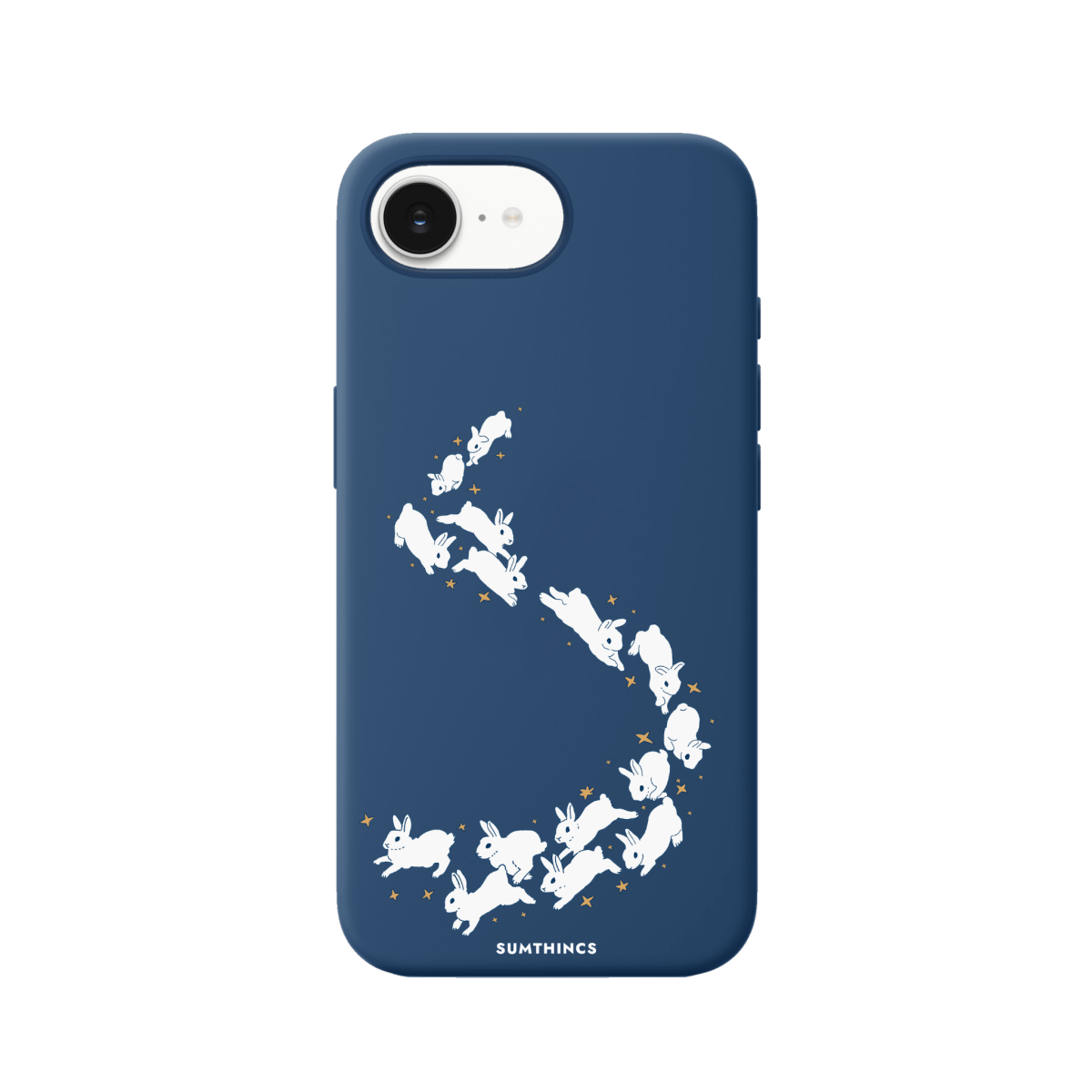 iPhone 16E Starry Bunnies Premium Telefon Kılıfı Pasifik Mavi - SUMTHINCS