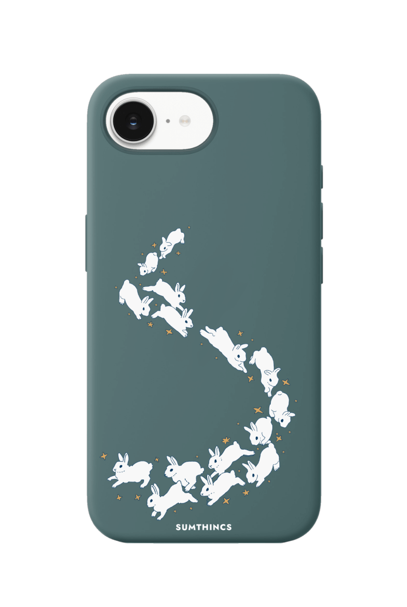 iPhone 16E Starry Bunnies Premium Telefon Kılıfı Kaktüs Yeşili - SUMTHINCS
