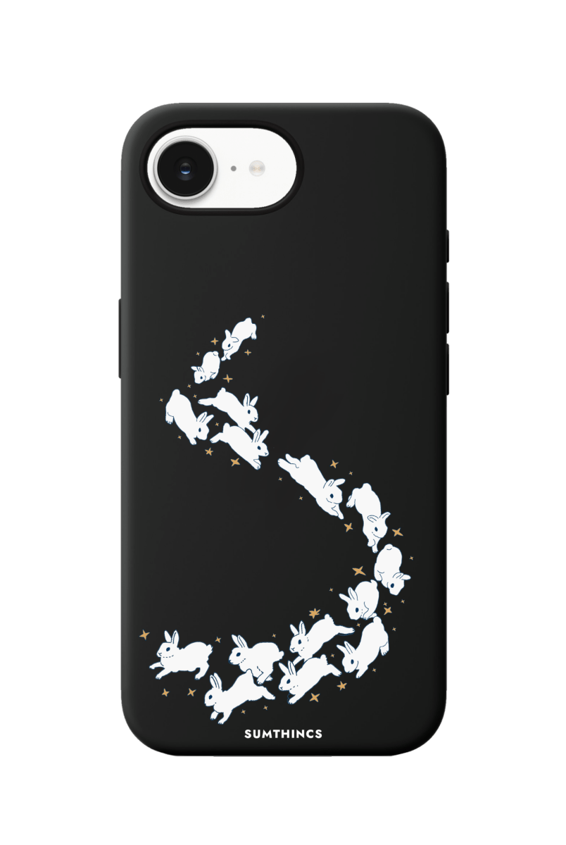 iPhone 16E Starry Bunnies Premium Telefon Kılıfı Siyah - SUMTHINCS
