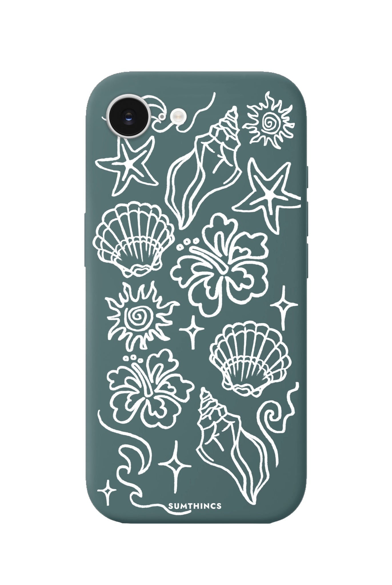 iPhone 16E Summer Sketch Premium Telefon Kılıfı Kaktüs Yeşili - SUMTHINCS