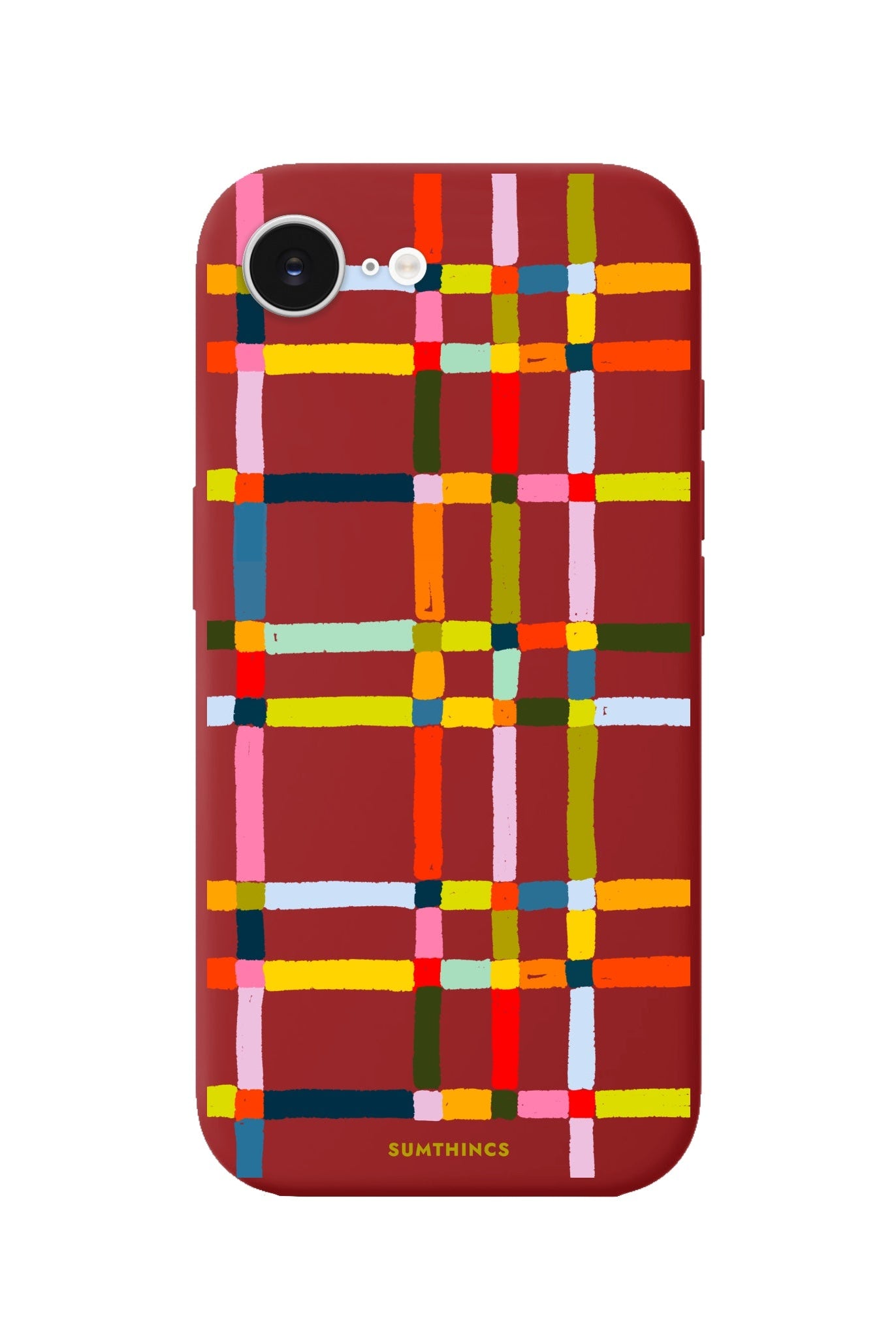 iPhone 16E Sunny Stripes Premium Telefon Kılıfı Kırmızı - SUMTHINCS