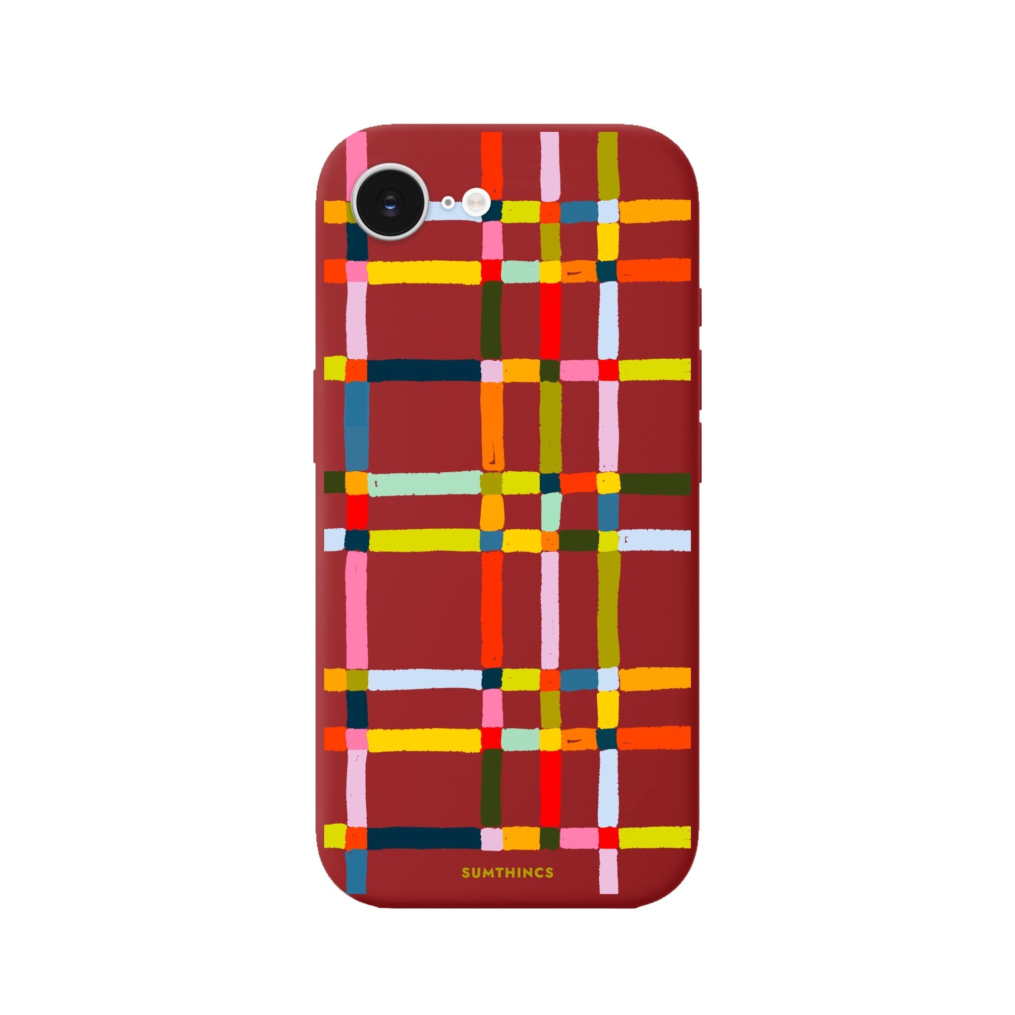 iPhone 16E Sunny Stripes Premium Telefon Kılıfı Kırmızı - SUMTHINCS