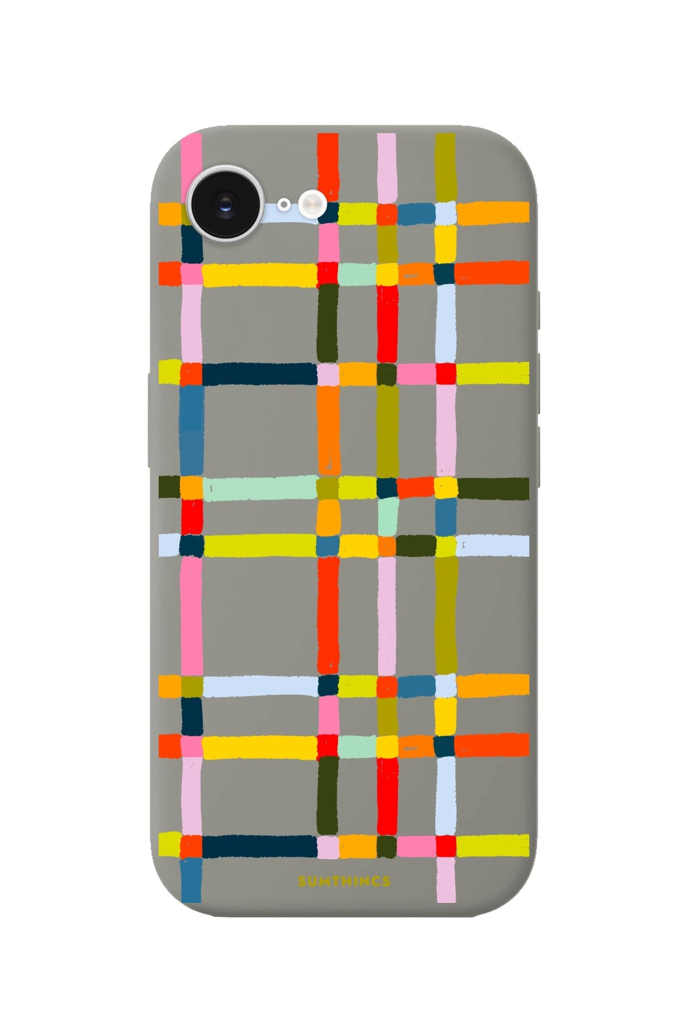 iPhone 16E Sunny Stripes Premium Telefon Kılıfı Gri - SUMTHINCS