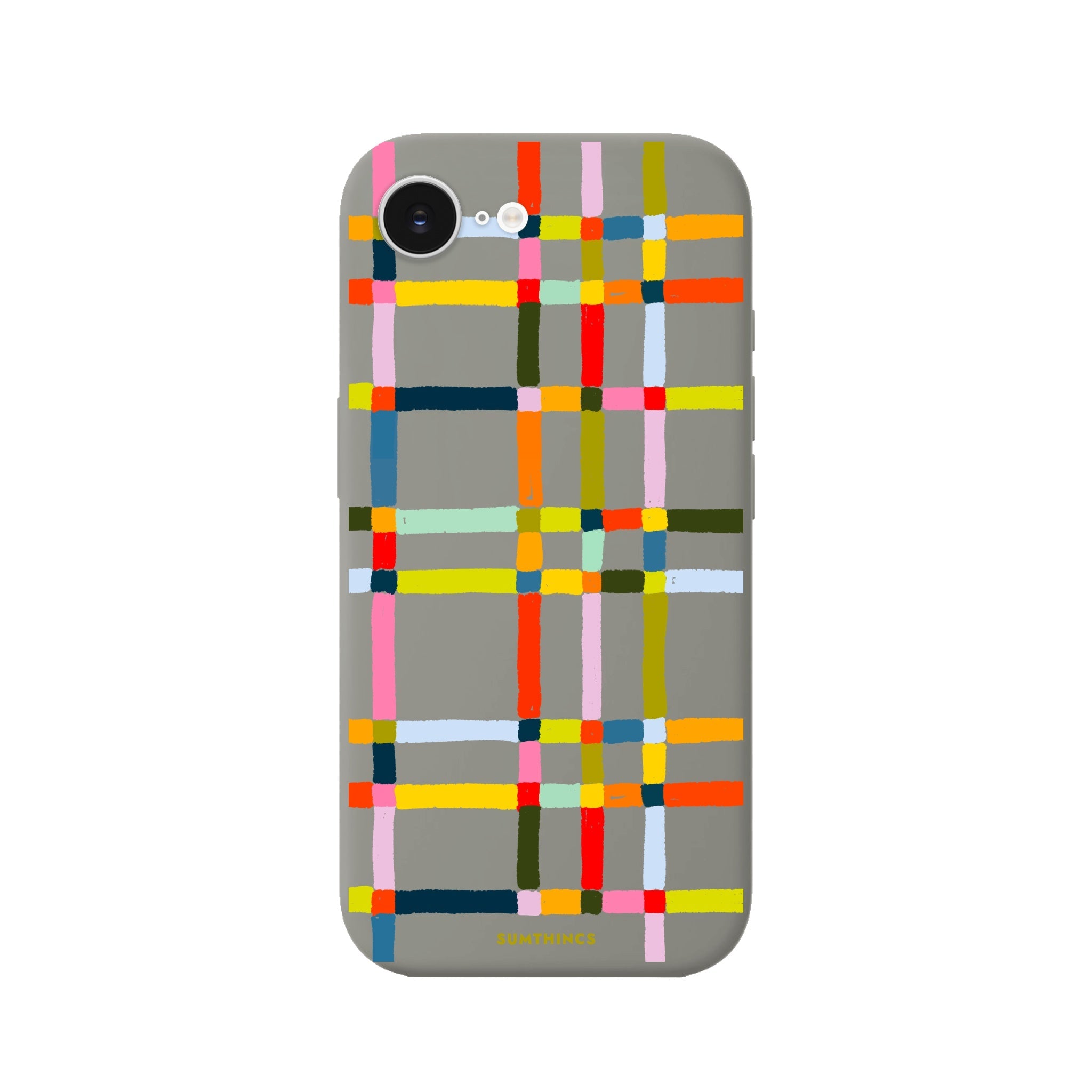 iPhone 16E Sunny Stripes Premium Telefon Kılıfı Gri - SUMTHINCS