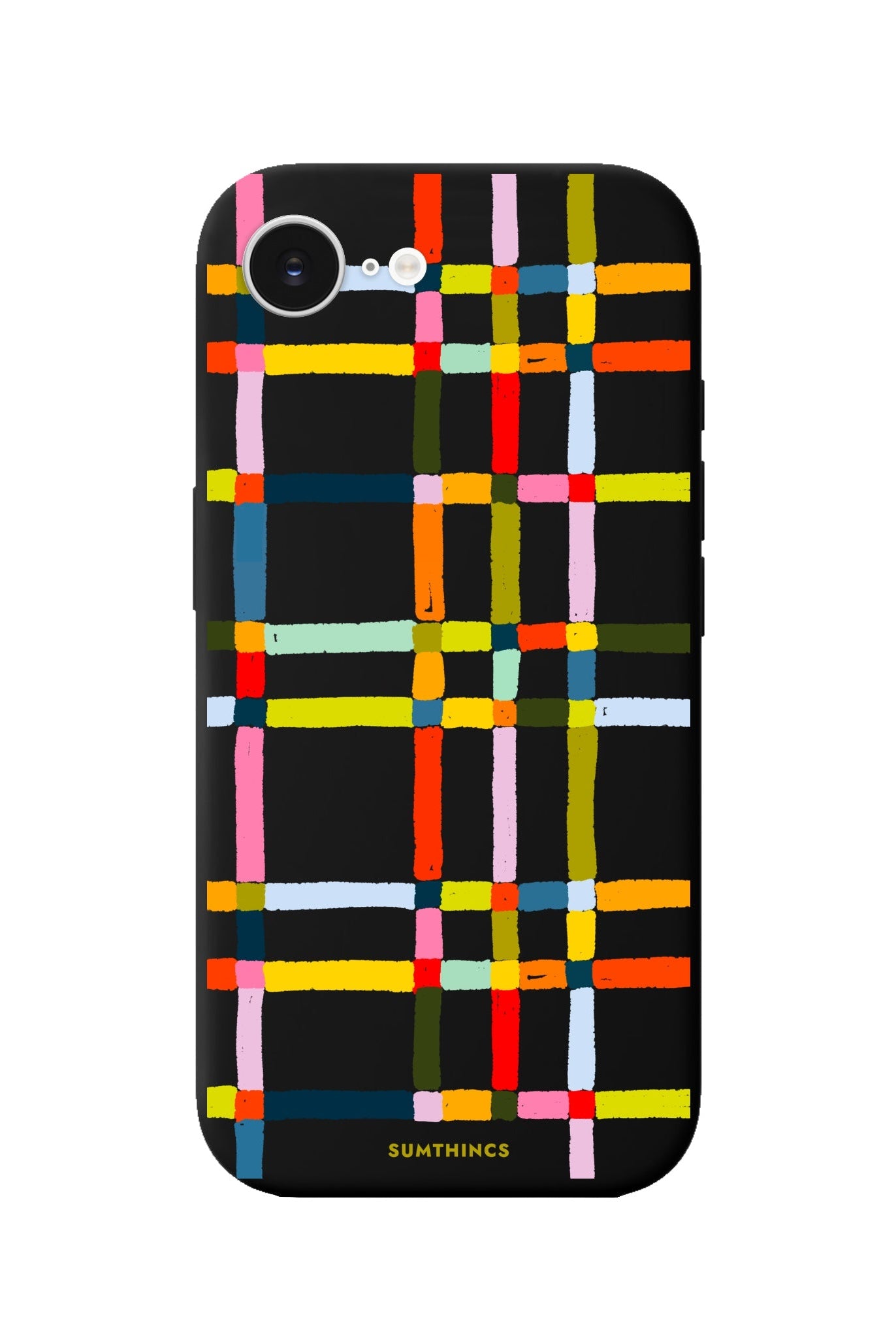 iPhone 16E Sunny Stripes Premium Telefon Kılıfı Siyah - SUMTHINCS